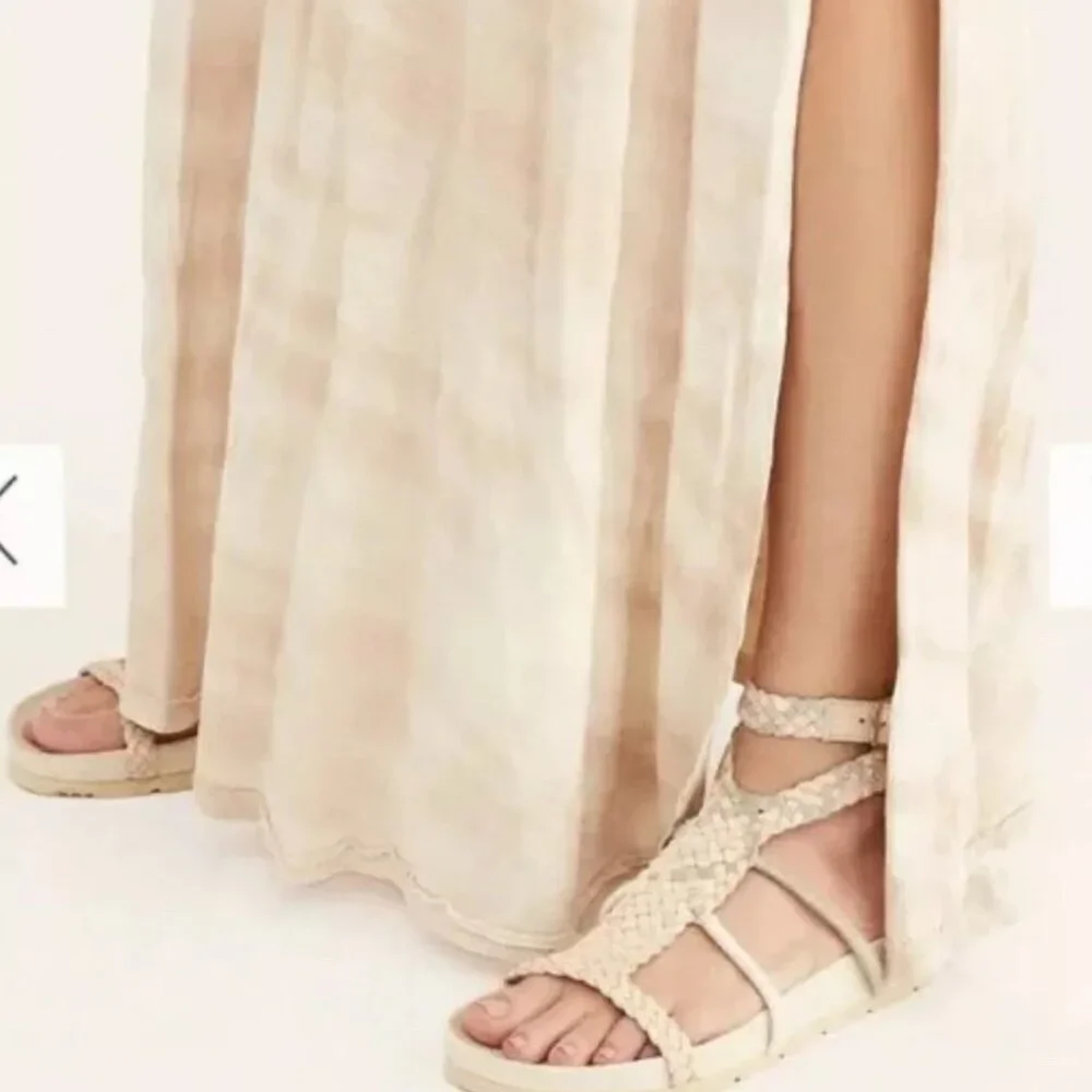 Free People Womens Sz 6.5 Denali Woven Footbed Sandals Neutral Earthy Shoes Boho - Picture 3 of 13